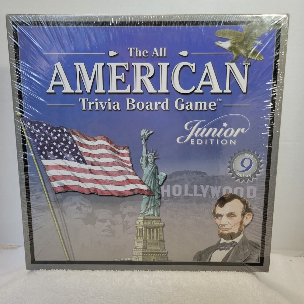 Outset Media Boardgame American Trivia Board Game - Junior Ed (2001 Ed) Box VG+